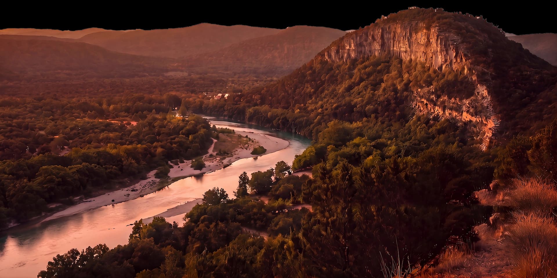 Frio River Canyon at sunrise